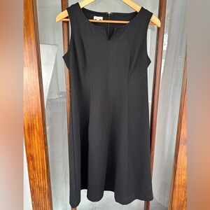 Talbots Dress Women's Petite 8P Black Ponte Knit Sleeveless Office Stretch LBD